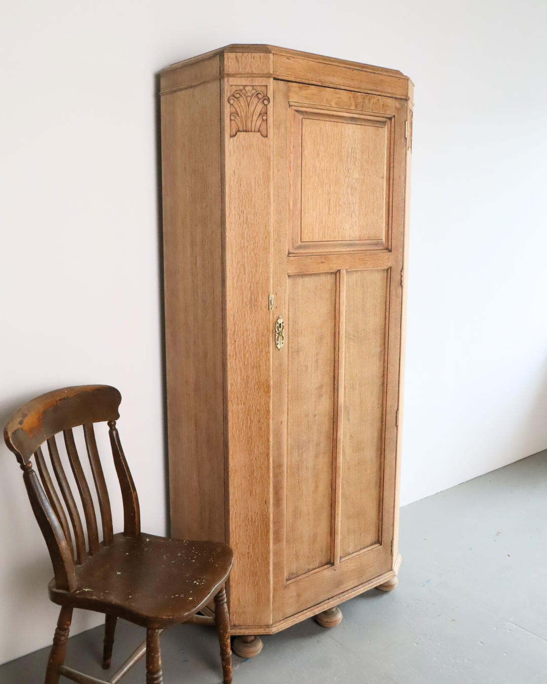 Antique hall store cupboard