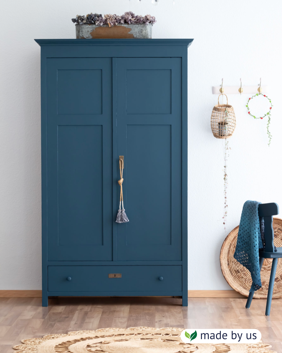 Large Vintage Double Wardrobe / Linen Cupboard