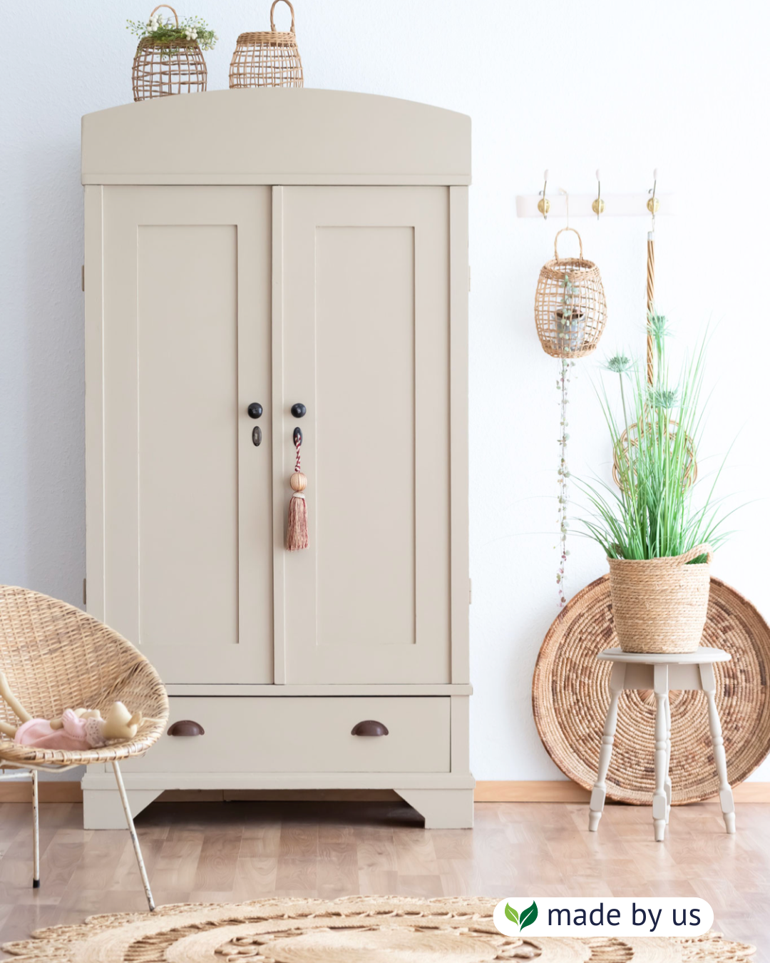 Mid Century Double Wardrobe / Linen Cupboard