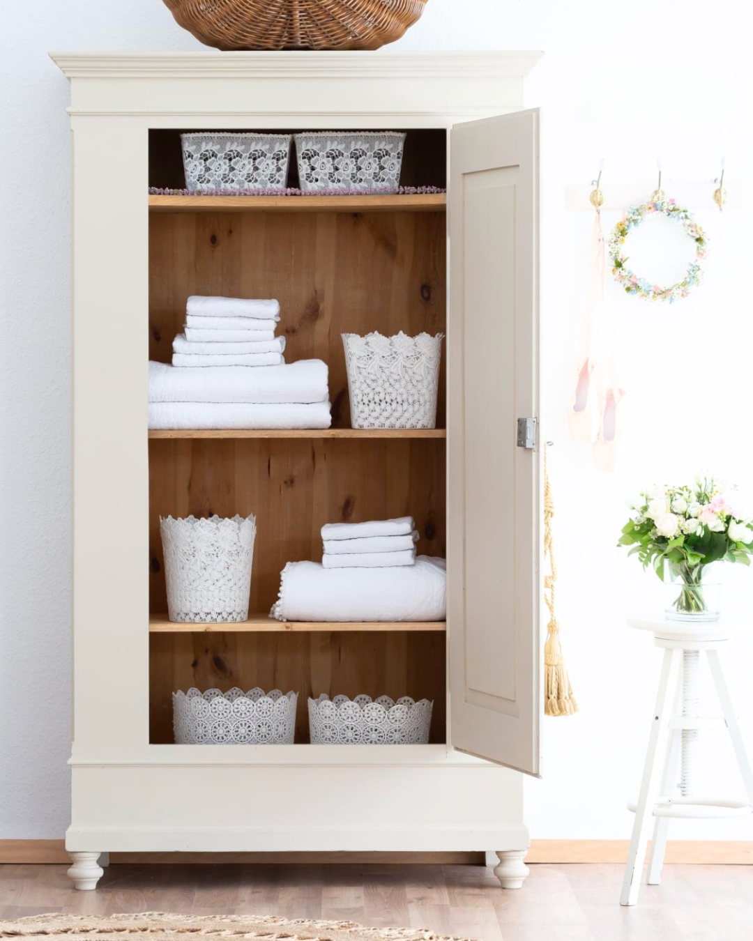 Large Vintage Wardrobe / Linen Cupboard