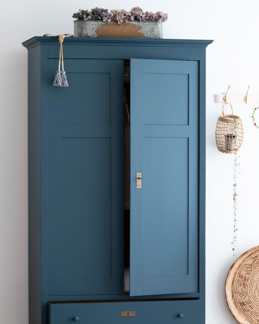 Large Vintage Double Wardrobe / Linen Cupboard